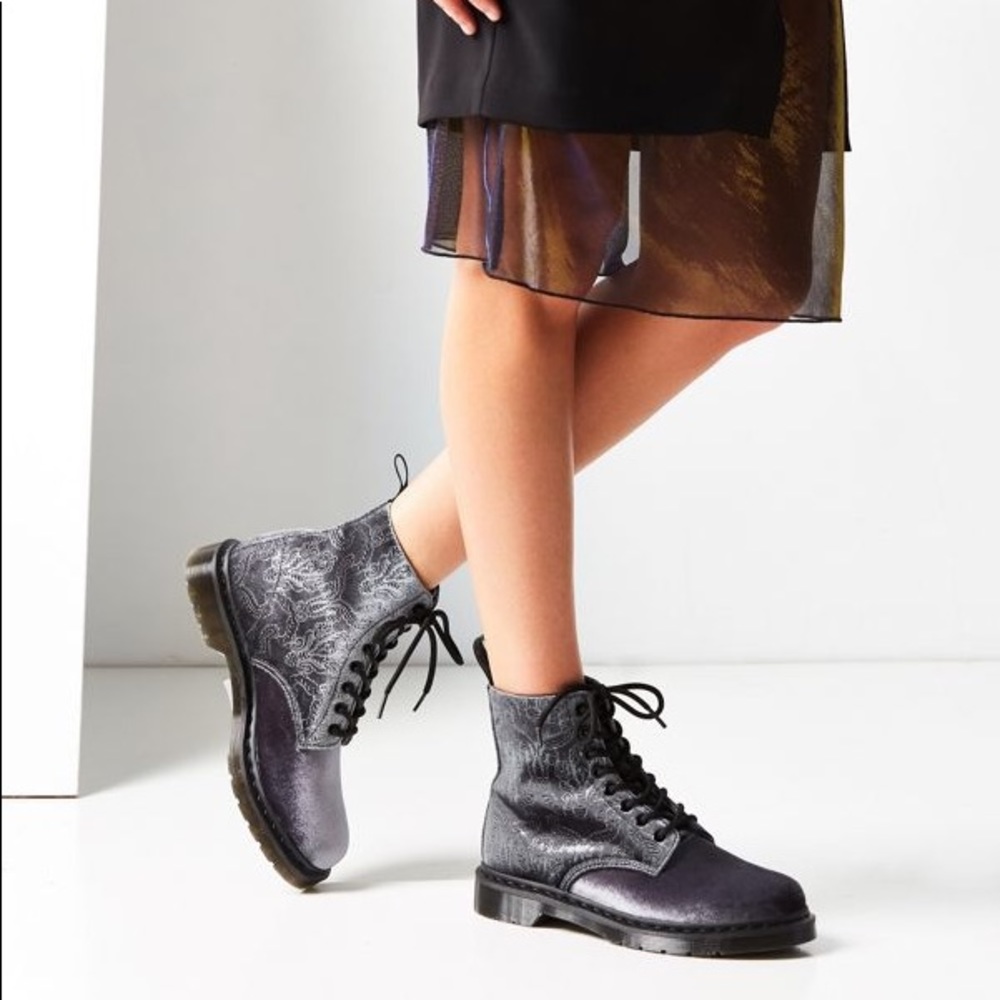 RARE Velvet Doc Martens